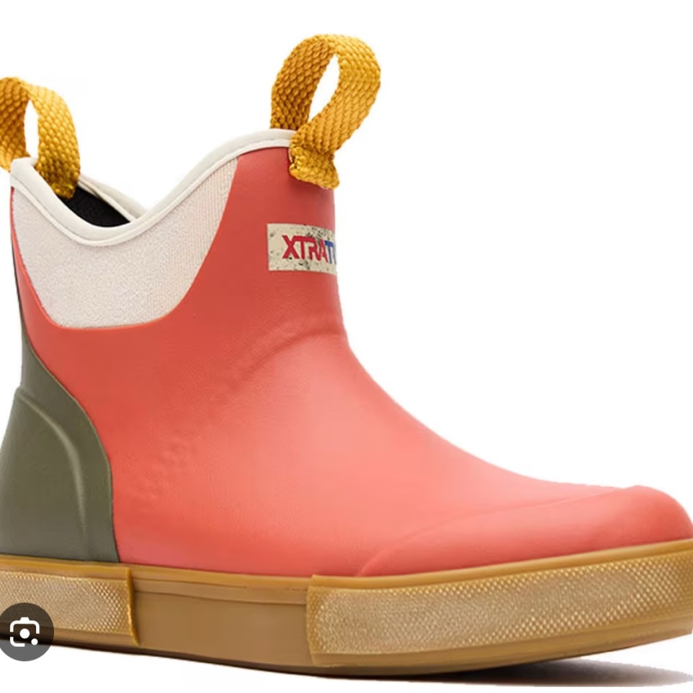 Women's Vintage Coral Xtratuf deck boots